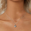 S925 Sterling Silver Platinum Plated Luminous Love Heart Necklace(BSN375)