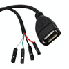 USB Female JUNSUNMAY USB 2.0 A to Female 4 Pin Dupont Motherboard Header Adapter Extender Cable, Length: 0.3m