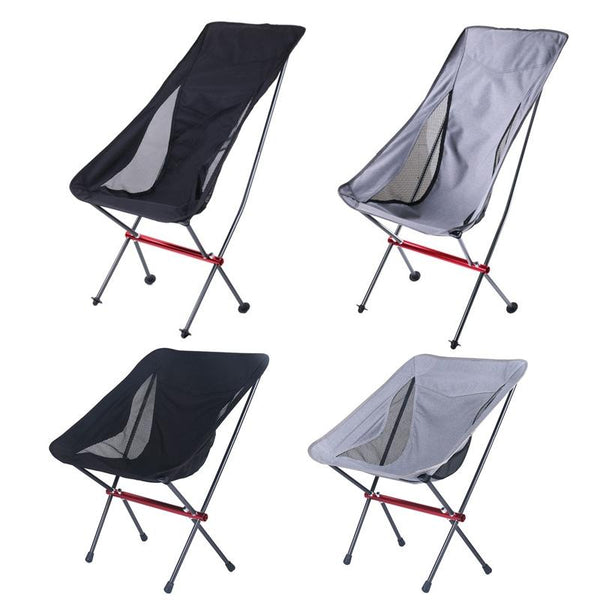 Camping Leisure Fishing Aluminum Alloy Portable Folding Chair, Size:Small(Black)