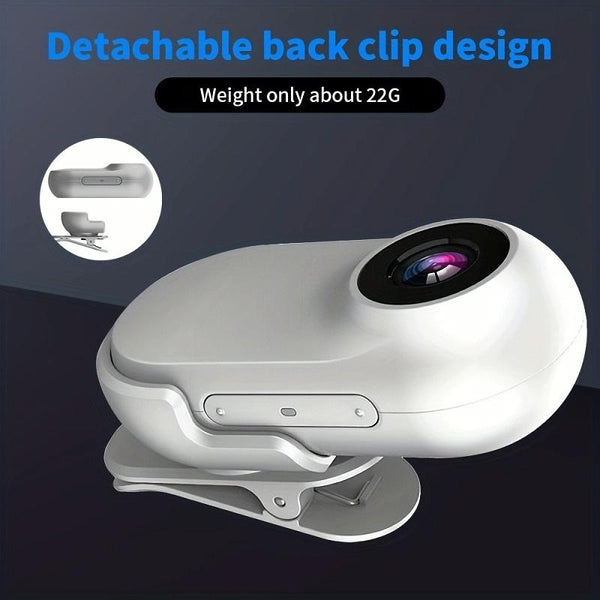 Magnetic Thumb Camera Portable HD Camera For Outdoor Cycling, Model: Standard+Pet Silicone Collar