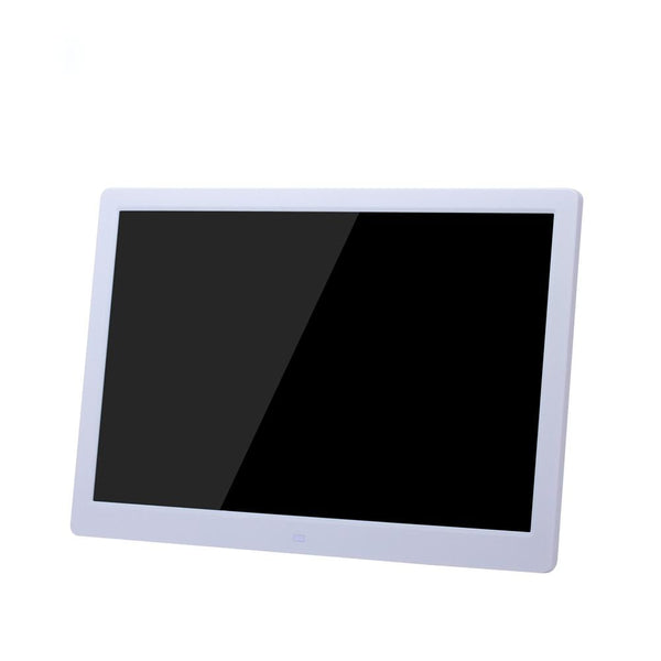 15-inch Digital Photo Frame Electronic Photo Frame Ultra-narrow Side Support 1080P Wall-mounted Advertising Machine(White)