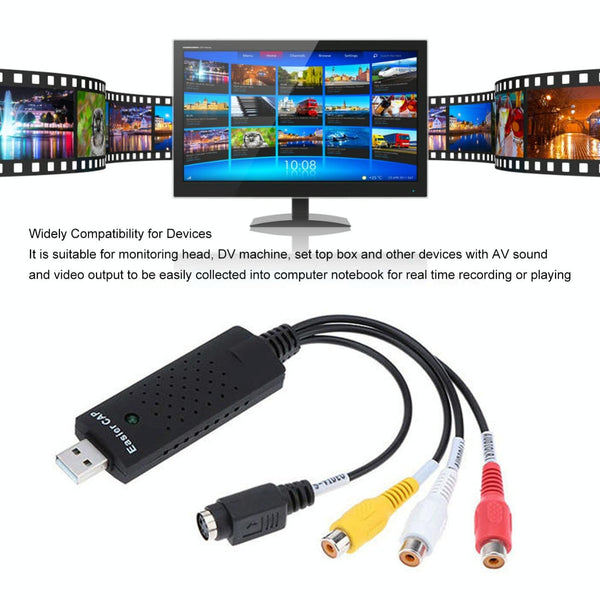 USB 2.0 Video Capture Card - Easy DV/AVI Recording