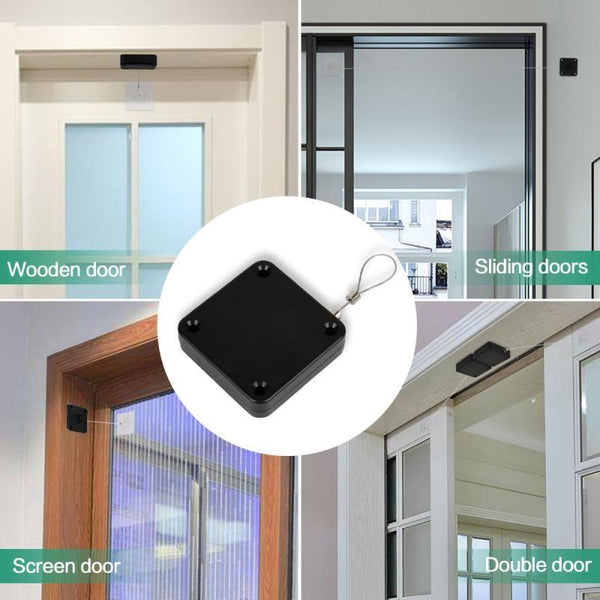 P093 Automatic Doorkeeper Telescher Door Closer Sliding Door Anti-Theft Box, Specification: 3rd Generations White All Glue 1200g 1.2m