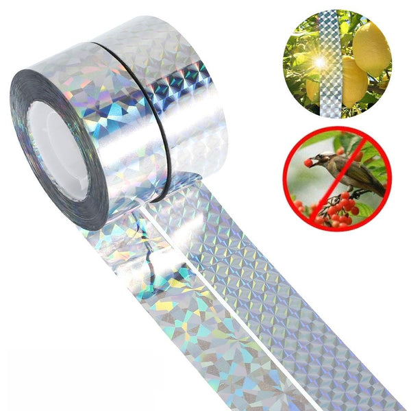 2.4 x 100m Double-sided Reflective Bird Repeller Ribbon Bird Chaser Garden Tool(Laser Floral)