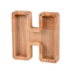 Wooden English Alphabet Piggy Bank Transparent Acrylic Piggy Bank(H)