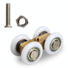 Small Brass Bearing Suspension Wheel Shower Room Four Wheel Track Pulley, Model: Pulley+Screw