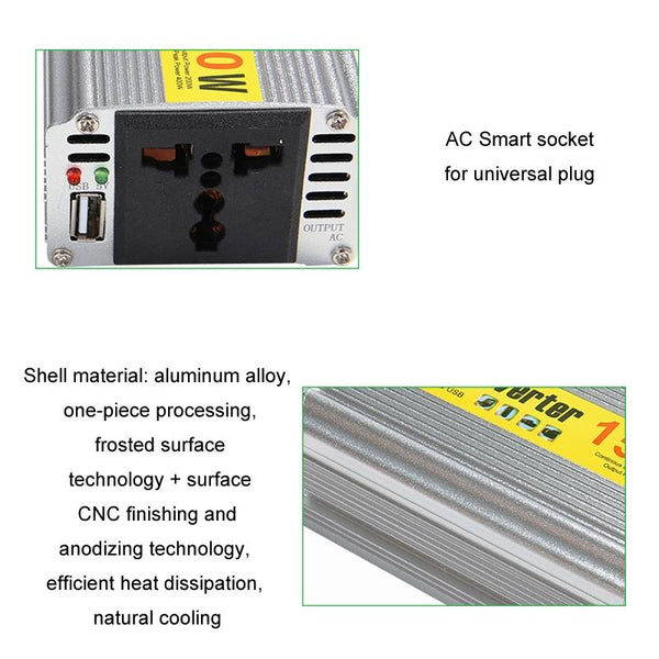 150W Car Inverter Modified Wave Automotive Power Conversion, Specification: 12V To 220V