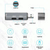 ADS-302A 3 in 1 USB to USB 3.0 / 2.0 Hub Expansion Station USB Adapter(Grey)