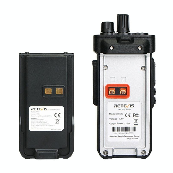 RETEVIS RT29 10W UHF 400-480MHz 16CHS Two Way Radio Handheld Walkie Talkie, EU Plug(Black)