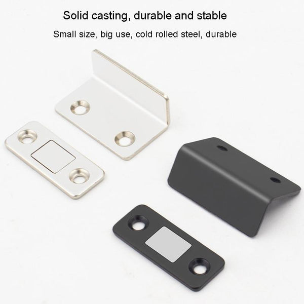 90 Degree No-Punch Invisible Door Suction Thin Section Wardrobe Sliding Door Magnetic Suction(Silver)