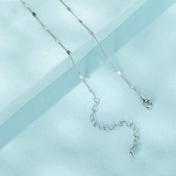 S925 Sterling Silver Platinum-plated Basic Necklace(SCA030)