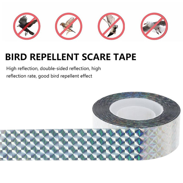 2.4 x 100m Double-sided Reflective Bird Repeller Ribbon Bird Chaser Garden Tool(Laser Floral)