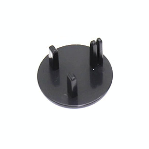 UK 3-Hole Baby Socket Protection Cover, Style: Round Black