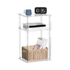 3 Layer Acrylic Square Table Bedroom Living Room Wine Table(129)