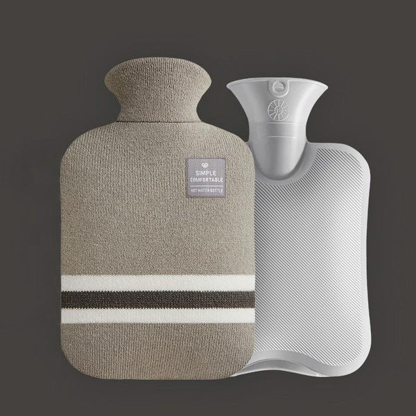 Large Explosion-proof Water-injected PVC Warm Water Bag, Spec: 2000ml (Light Grey)