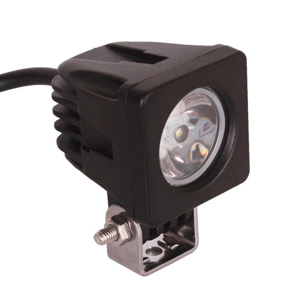 DC 9-32V 10W 1000LM 6500K Waterproof Vehicle Car Boat Marine External Work Lights Emergency Lights 30 Degrees Spot Light LED Car Bulbs with 1 Intense CREE LED Lights(White Light)