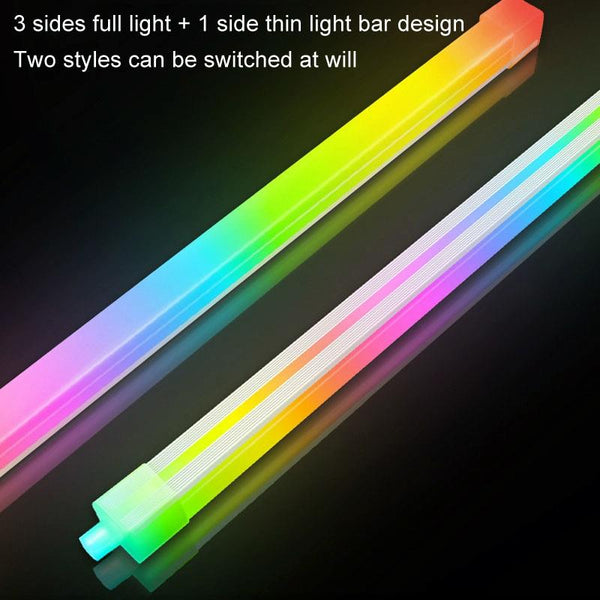 COOLMOON F300 Square Panoramic Glow ARGB Light Bar Desktop Computer Case Interior Decorative Ambient Light