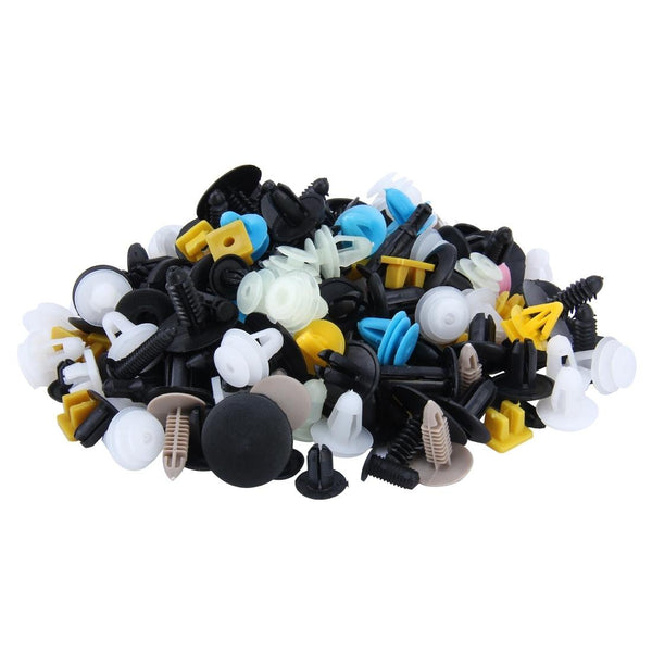 100 PCS Hole Plastic Rivets Fastener Push Clips(Colors)