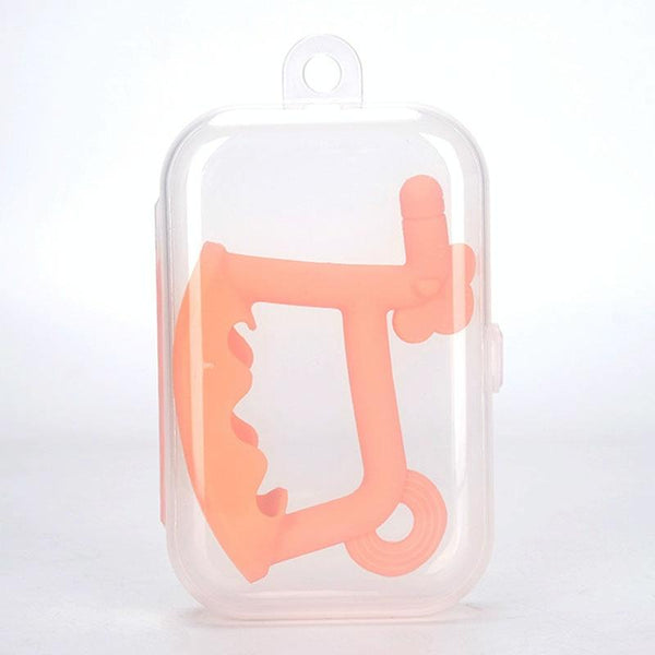 Silicone Baby Teether Anti-Eating Hand Bracelets Baby Teething Stick Toy, Color: Pony+Box Orange