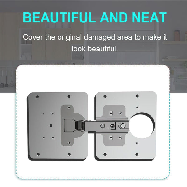 2 Sets Stainless Steel Hinge Repair Installer, Specification: 2 Repair Plates + Hinge + 16 Screws