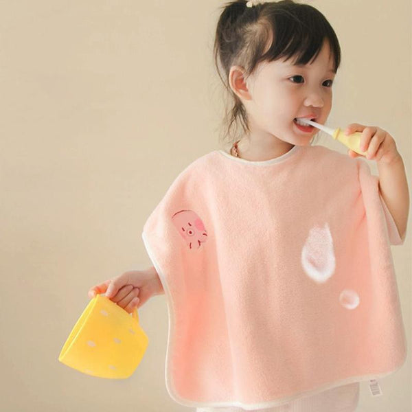 Children Wash Towel Brushing Baby Bib Not Wetsuit Multifunctional Facial Washing Towel, Color: Pink Bunny