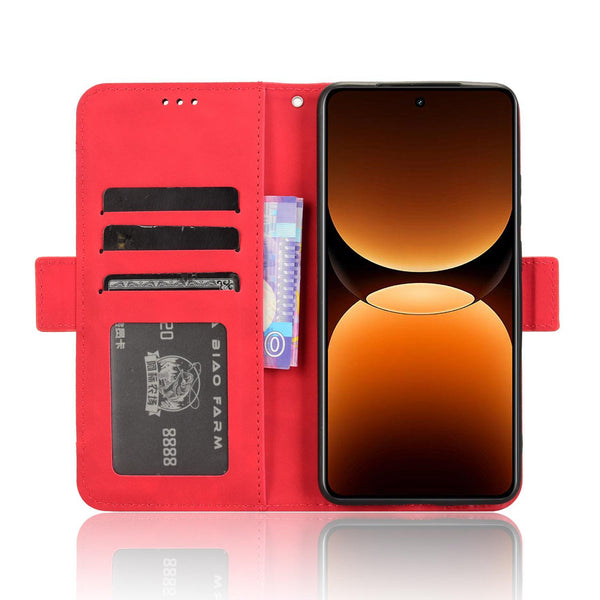 For Realme GT 7 Pro 5G Skin Feel Calf Texture Card Slots Leather Phone Case(Red)