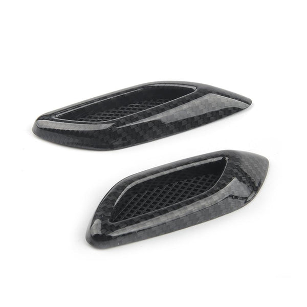 2 in 1 Car Hood Frame Decorative Stickers Fender Air Outlet Stickers(Black)