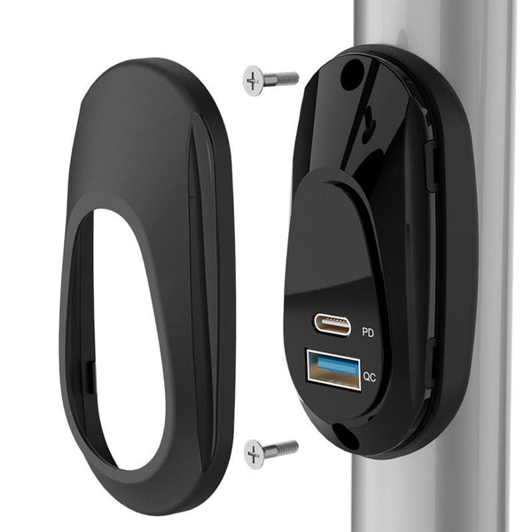 12-24V Bus Handlebar Installed USB Fast Charging Charger, Specifications: 2U QC+QC