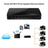 Tenda SG108 100/1000M Desktop Network Switch 8 Port Gigabit Desktop Switch Ethernet Switch LAN Hub(EU Plug)