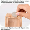 Wooden English Alphabet Piggy Bank Transparent Acrylic Piggy Bank(O)