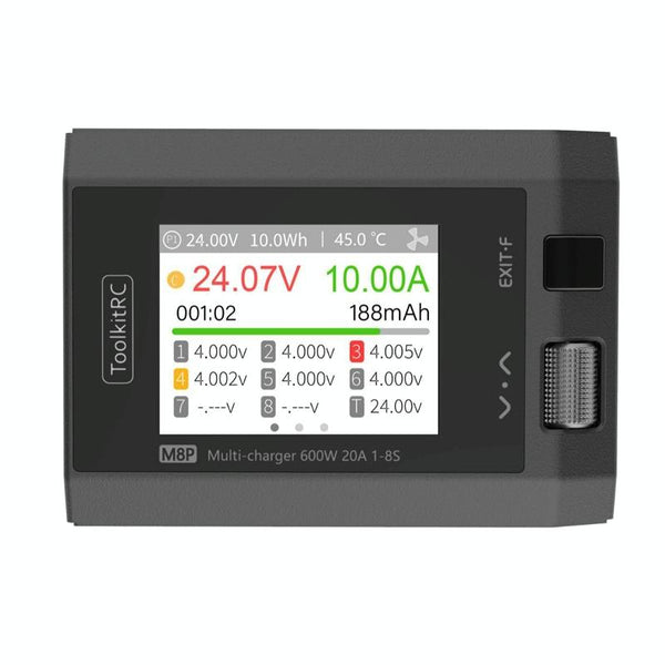 ToolkitRC M8P Aerial Model Drone Powerful Li-Po Battery Balance Charger(Black)