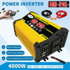 Legend II Generation 12V to 110V 4000W Modified Square Wave Car Power Inverter(Yellow)