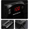 Motorcycle Multi-functional 2 in 1 Digital Display Voltmeter + Electronic Clock, 6-30V IP67 (Red Light)