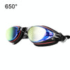 WAVE Electroplating HD Anti-fog Myopia Swimming Glasses, Color: Red Black 650 Degree