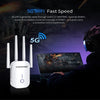 COMFAST CF-WR758AC Dual Frequency 1200Mbps Wireless Repeater 5.8G WIFI Signal Amplifier, EU Plug