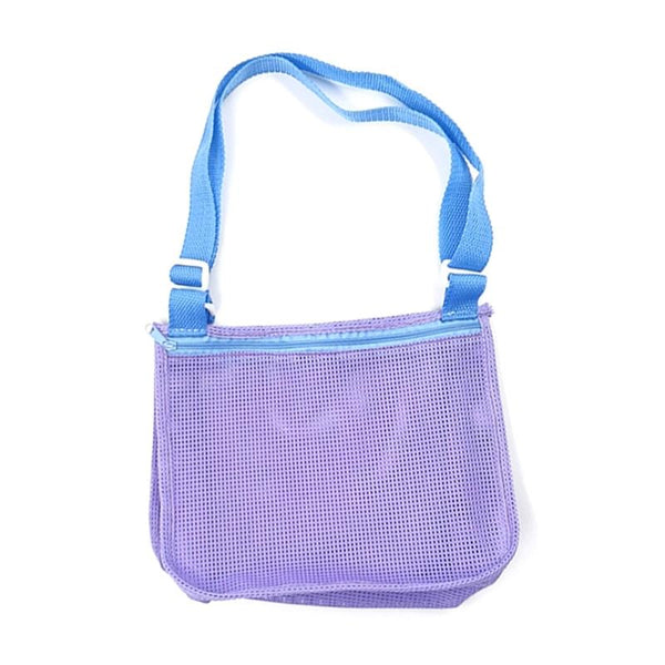 Children Shell Collection Bag Beach Toys Organizer Storage Bag(Purple Blue)