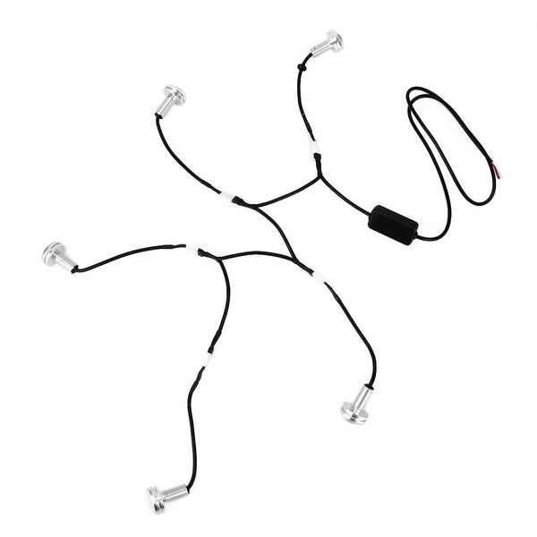 10 PCS 20W 4 LEDs SMD 5630 White Light + Yellow Light Daytime Running Light Turn Light Eagle Eye Light, DC 12V, Cable Length: 90cm(Silver)