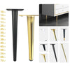 LH-ZT-0001 Cone Round Tube Furniture Support Legs, Style: Straight Cone Height 43cm(Matte Black)