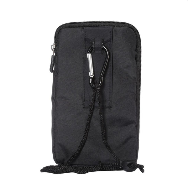 6.4 inch Multifunctional Waterproof Canvas Sports Storage Waist Packs / Phone Cases / Hiking Bag / Camping Bag with Hanging Hook for iPhone 7 Plus / 6S Plus / Galaxy S7 Edge+ / Galaxy Note 8(Black)