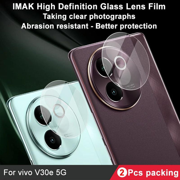 For vivo V30e 2pcs/Set imak HD Glass Rear Camera Lens Film