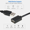 USB 2.0 AM to AF Extension Cable, Length: 2.5m(Black)