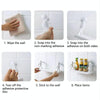 2pcs Small Person Shape Simple Wall Mounted Suction Cup Shelf Bathroom Cosmetic Storage(White)