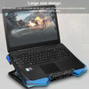 5 Fan 2 USB Lifting Folding Laptop Cooling Stand(Blue Red)