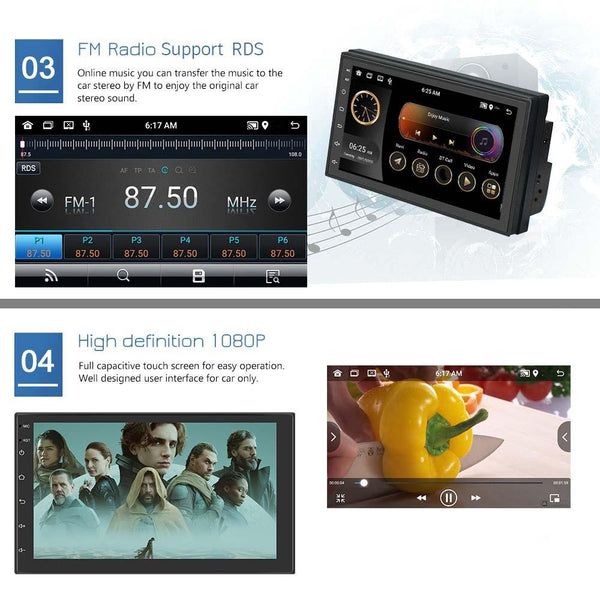 A2798 9 Inch Android WiFi 2+32G Central Control Large screen Universal Car Navigation Reversing Video Player, Style:Standard+AHD Camera