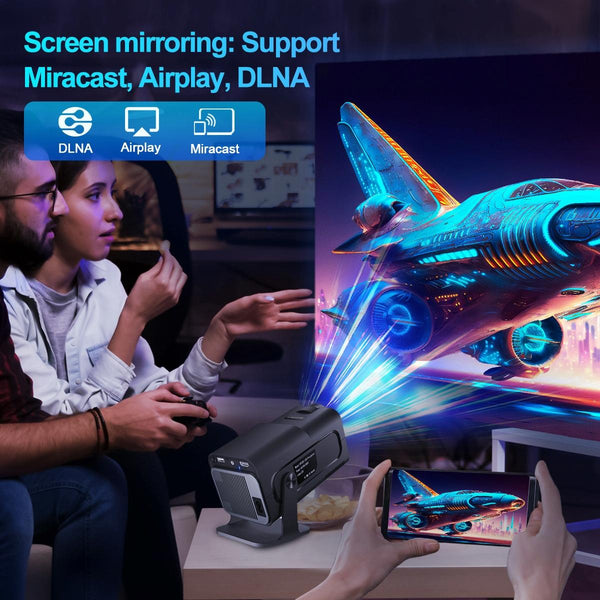 HY320 1080P 390ANSI 4K Android 11 Projector With Wifi 6 Bluetooth 5.0 Support Miracast / Airplay / DLNA EU Plug