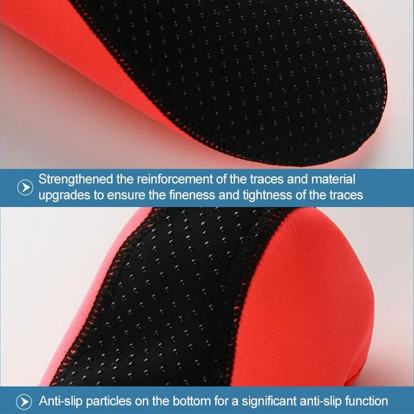 Non-slip Plastic Grain Texture Thick Cloth Sole Solid Color Diving Shoes and Socks, One Pair(Navy Blue)