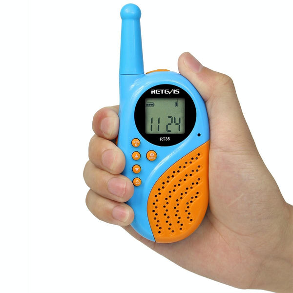 1 Pair RETEVIS RT-35 0.5W EU Frequency 446MHz 8CHS Children Handheld Walkie Talkie(Blue)