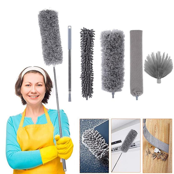 5 In 1 2.5m/100inch Dust Cleaner Sofa Extendable Duster Removal Household Cleaning tools
