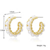 E2208-4 Prepare C Shape Stud Earrings Jewelry