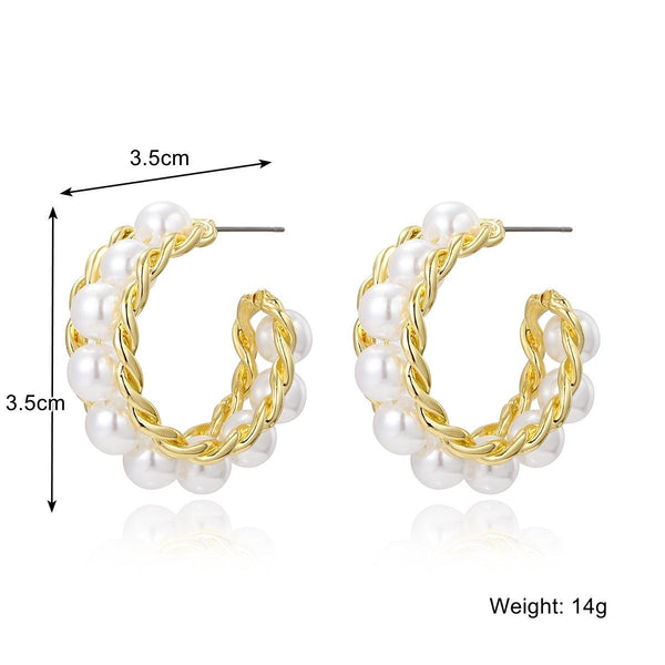 E2208-4 Prepare C Shape Stud Earrings Jewelry